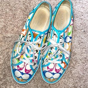 AUTHENTIC Coach Dawnell Scribble Signature tennis shoes